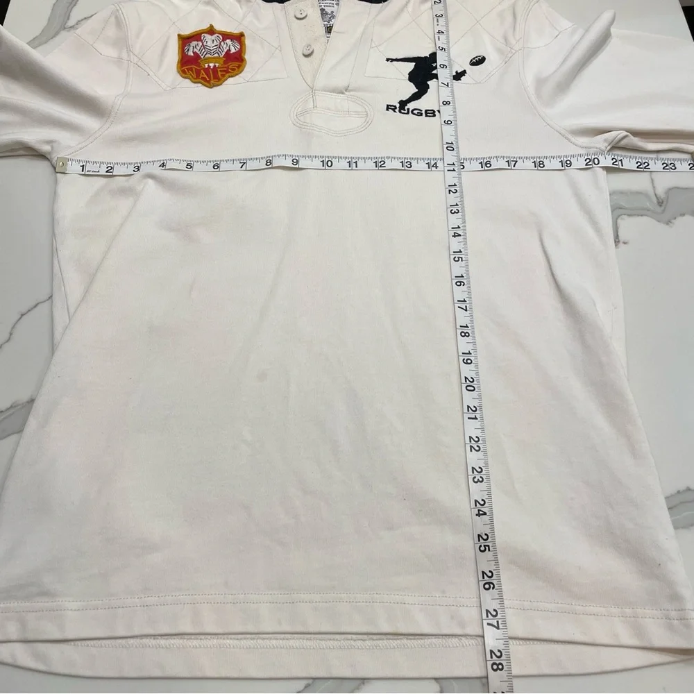 Vtg Ralph Lauren Wales Dragon Rugby Long Sleeve Hooded #2 Jersey Shirt Mens S - Picture 11 of 13
